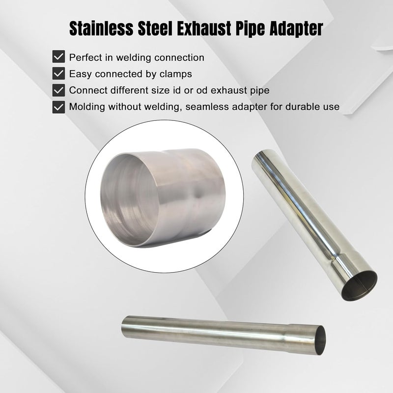 eLifecenter Universal ID 4" Exhaust Coupler Stainless Steel Exhaust Adapter - Image 4